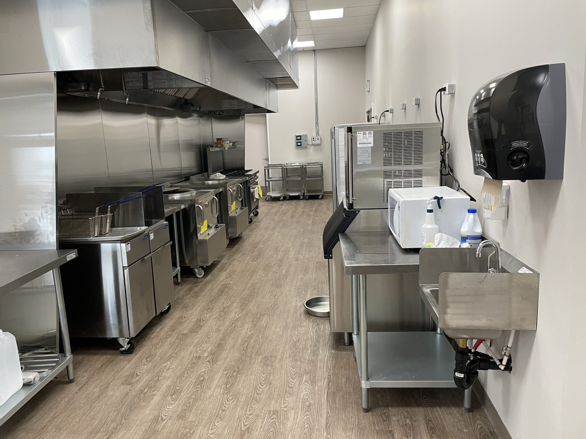 Coolers in commercial kitchen