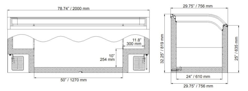 37815 Ice Cream Display Freezer Drawings