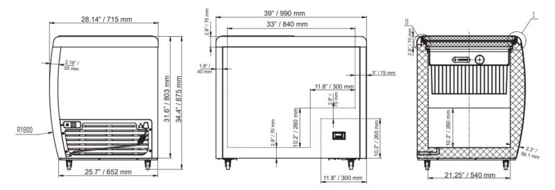 46493 Chest Freezer Drawings