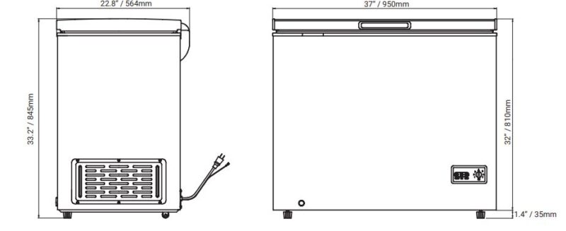 46502 Chest Freezer Drawings