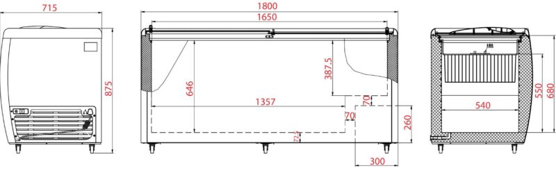 46730 Display Freezer Drawings