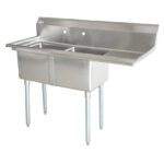 SinkTwo Compartment Right Drainboard Omcan 25251