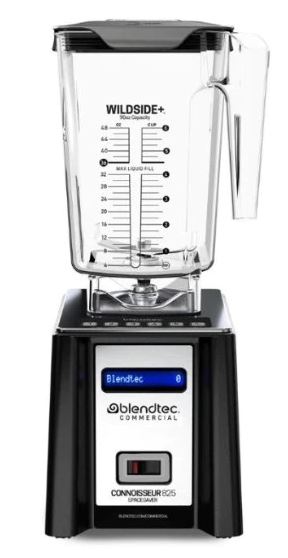 Front view blender mixer with clear container