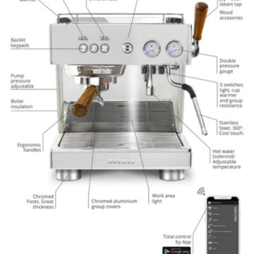 Specifications on espresso machine