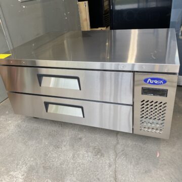 Stainless steel double drawer chef base refrigerated