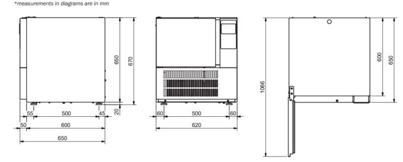 Blast chiller 3 tray drawings