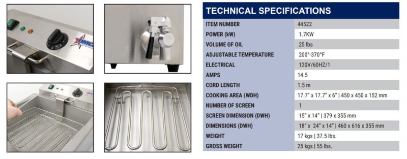 Electric Fryer specs