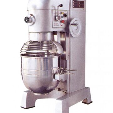 Omcan 60QT SS Mixer right front side with bowl.