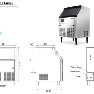 Omcan SS ice maker drawings