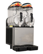 SS black double slush machine left side front