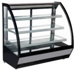 display cooler with curved glass