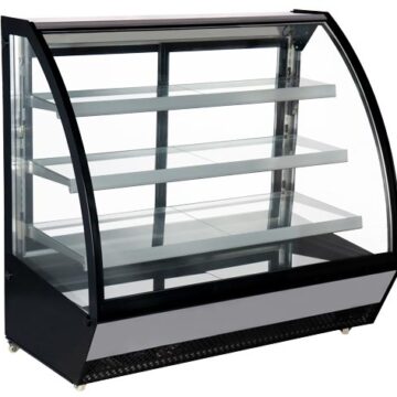 display cooler with curved glass left side front