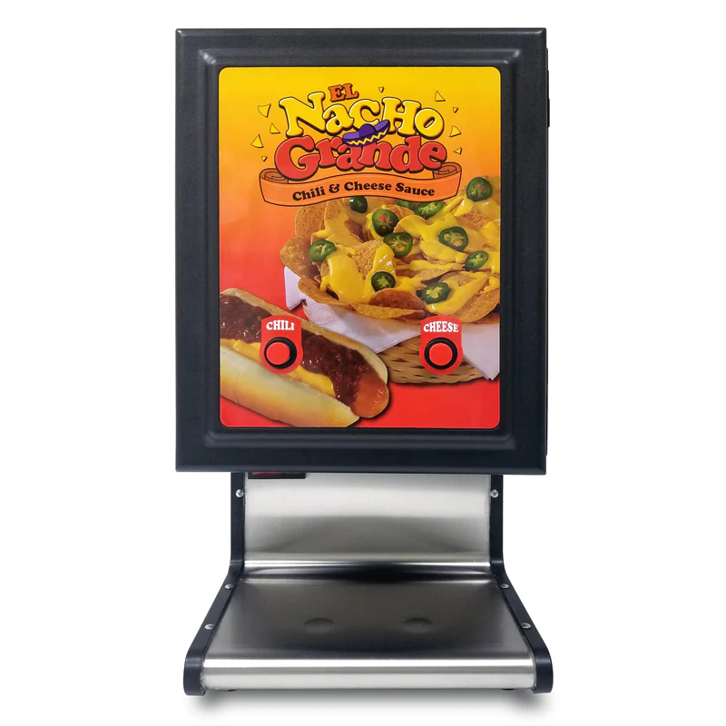dual cheese & chili dispenser front