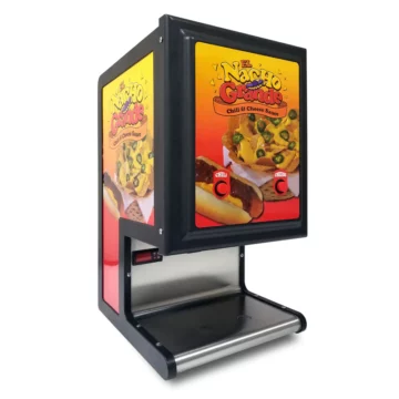 dual cheese & chili dispenser left side front
