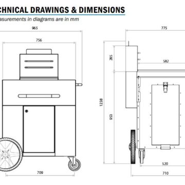 portable single tank fryer drawings