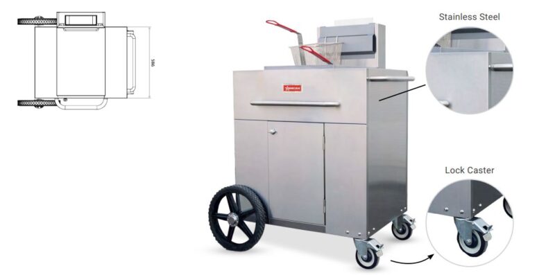 outdoor portable single tank fryer pic