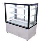 square glass display cooler