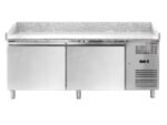 ss pizza prep table with granite top