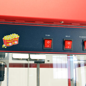 Red Popcorn Machine controls