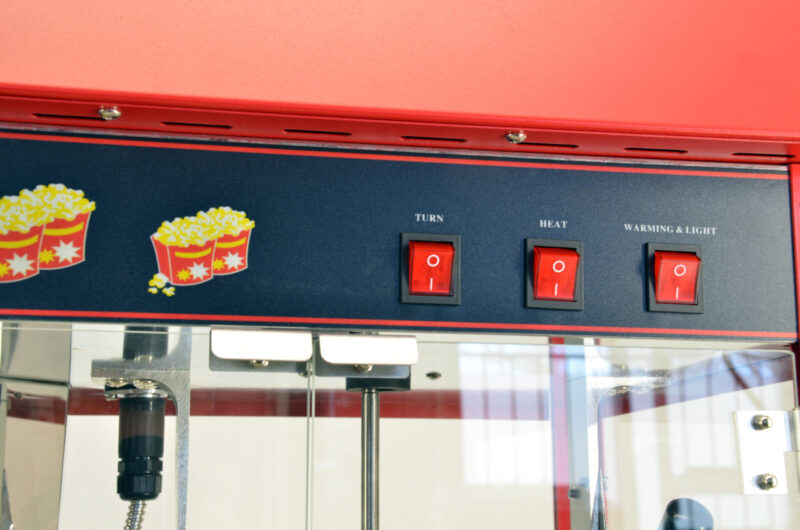 Red Popcorn Machine controls scaled