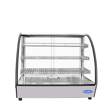 SS / glass & white 3 tray display case front