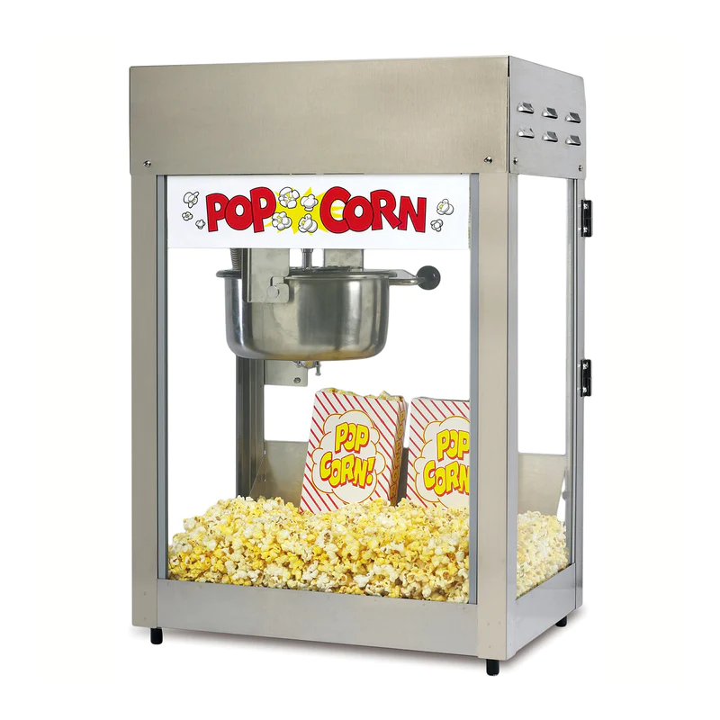 SS popcorn machine right side front