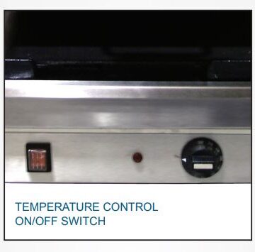 temperature control on/off switch front