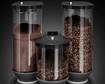 3 sizes of coffee bean containers