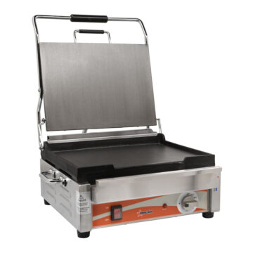 SS panini grill open left side front