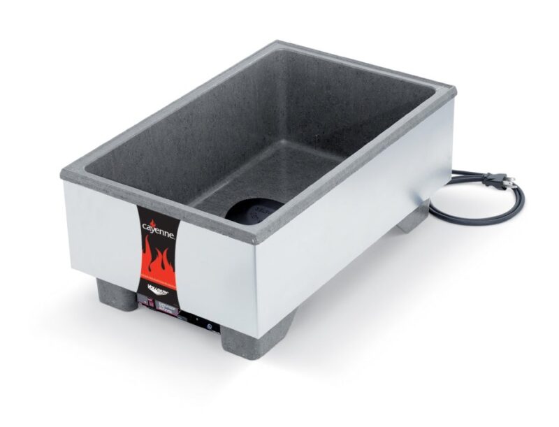 SS food pan warmer right side front