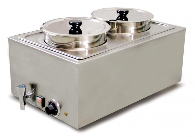 SS double food warmer right side front