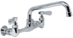 Stainless steel splash mounted faucet