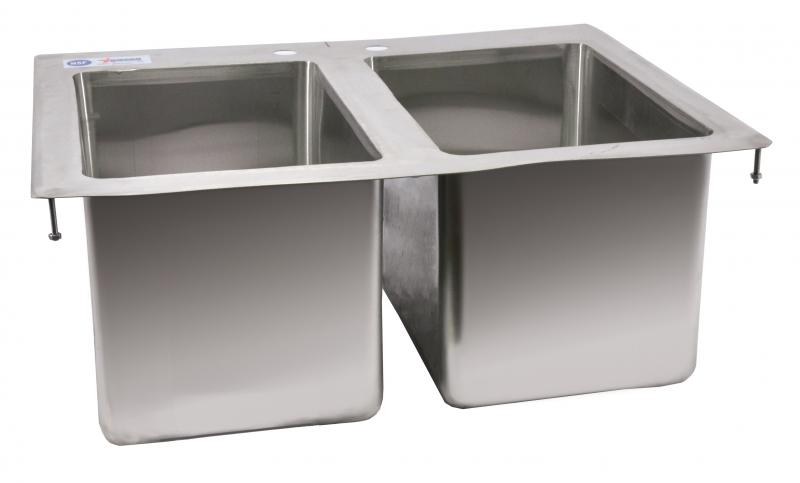 stainless steel double tub drop in sink