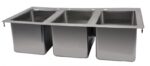 stainless steel Three Tub Drop in Sink