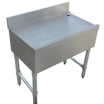 stainless steel bar drainboard left side front