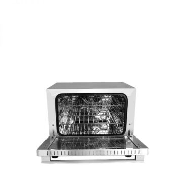 stainless steel countertop convection oven open