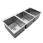 stainless steel triple drop in sink