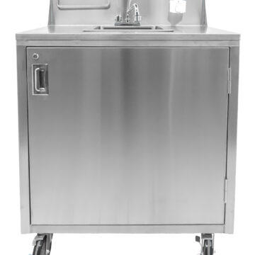 stainless steel portable hand sink cabinet front