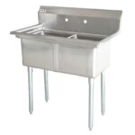 stainless steel two tub sink 3