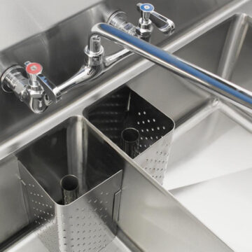 stainless steel two tub sink faucet