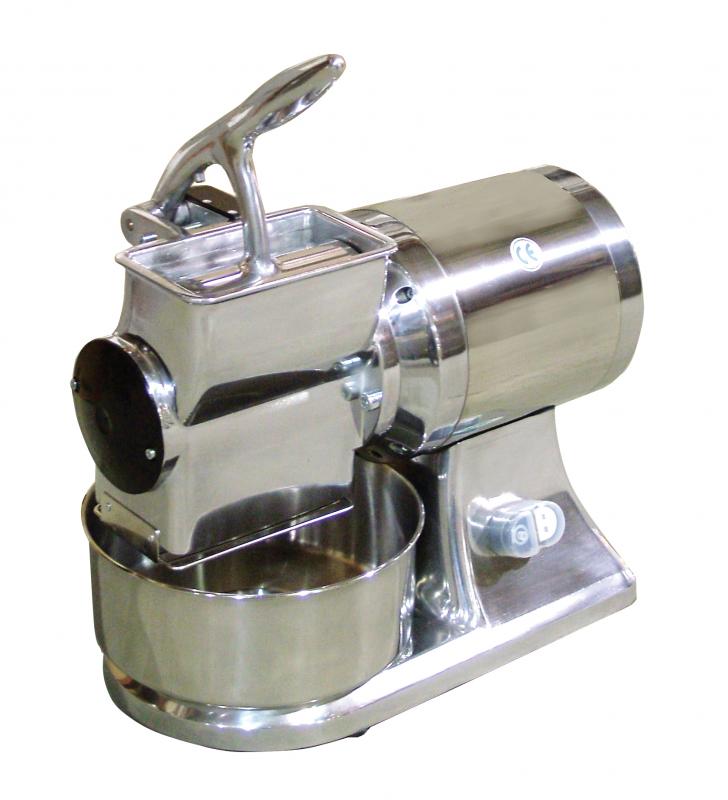 Stainless steel cheese grater with motor