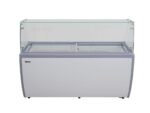 13 pan gelato dipping cabinet with flat sneeze guard