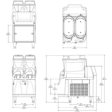 drawings and dimensions for bunn ultra nx frozen beverage machine