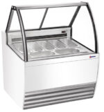 Gelato display showcase white