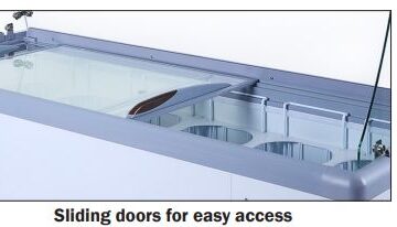 sliding door for easy access feature