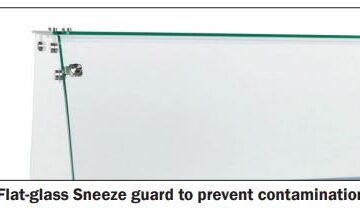 flat glass sneeze guard