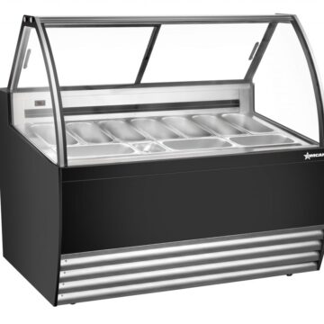gelato display showcase black 10 pans