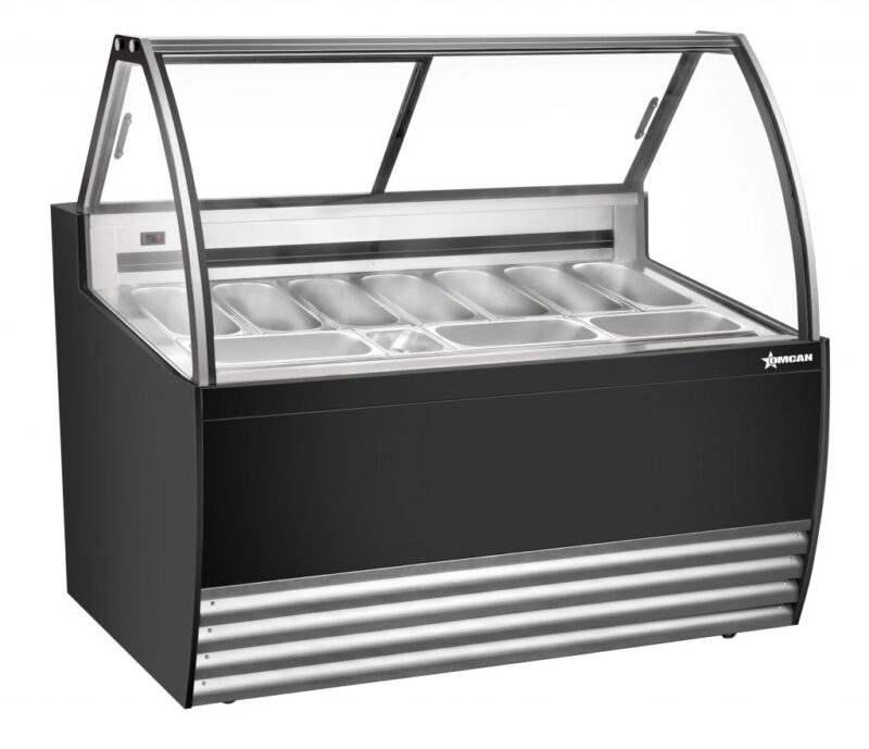 gelato display showcase black 10 pans