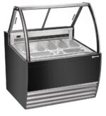 gelato display showcase black