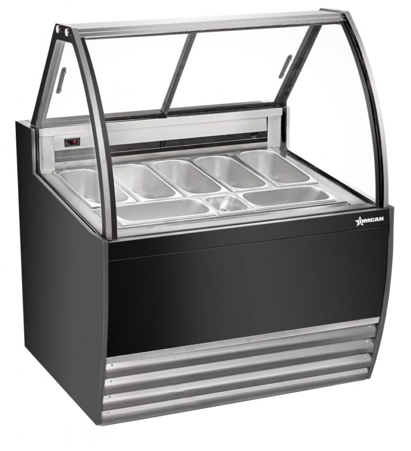 gelato display showcase black 7 pans